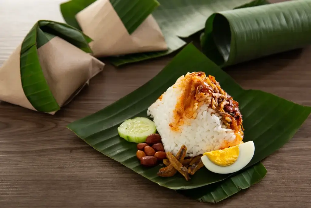 Nasi lemak with braces friendly soft rice and boiled eggs