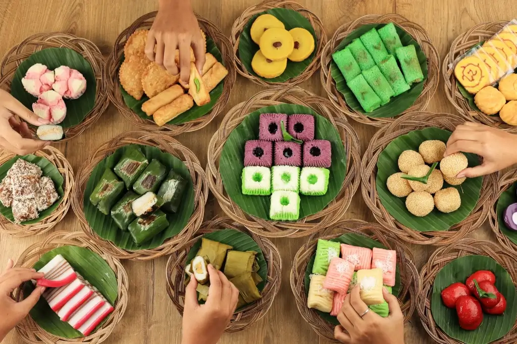 Soft Malaysian kuih varieties, perfect for braces wearers